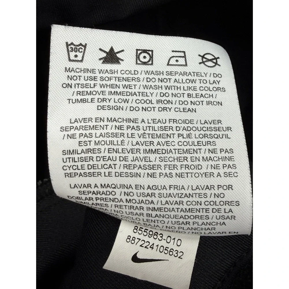 Nike Sportswear Bonded Tech Black Skirt High Waisted Zip Pocket Womens M Golf